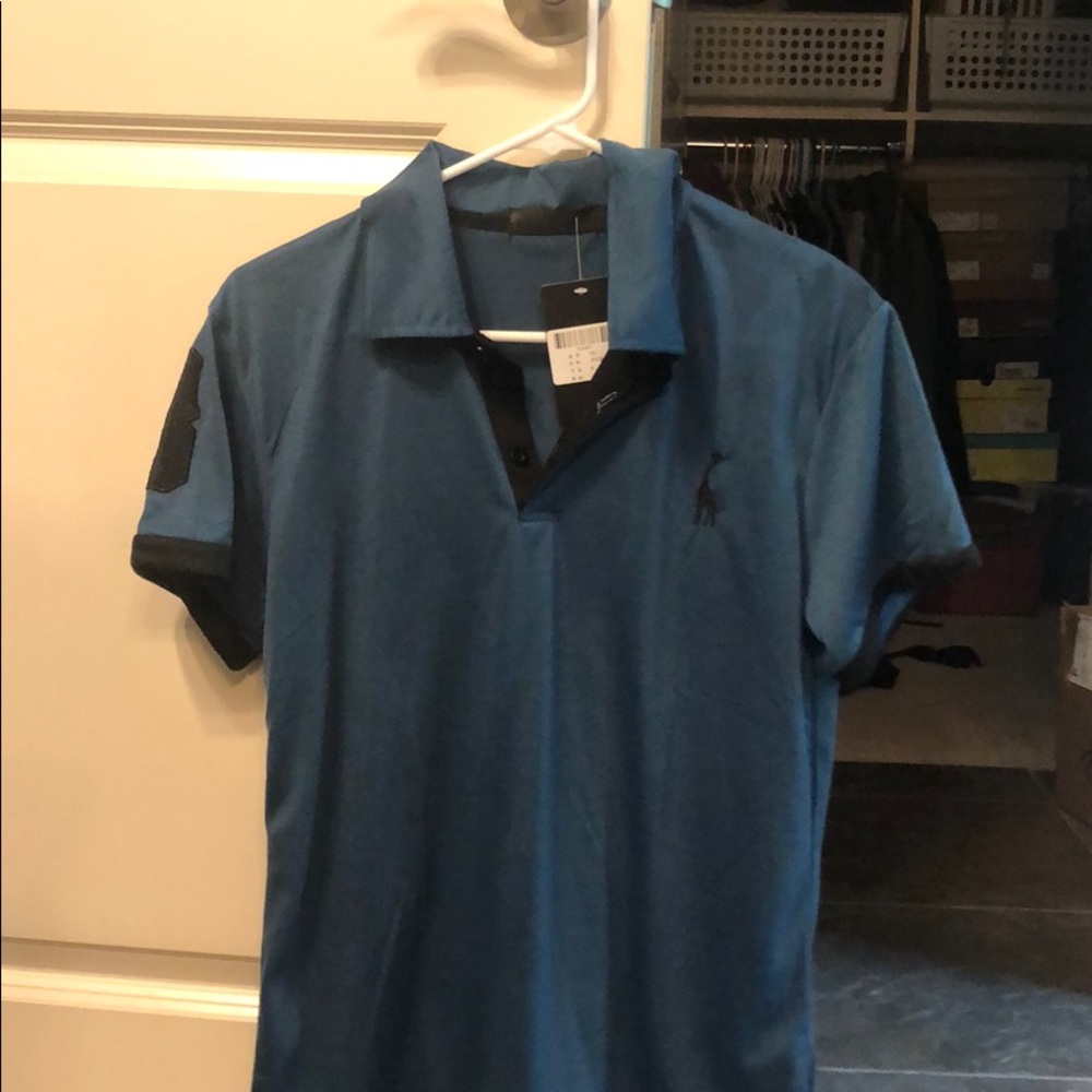 navy polo, new with tags
